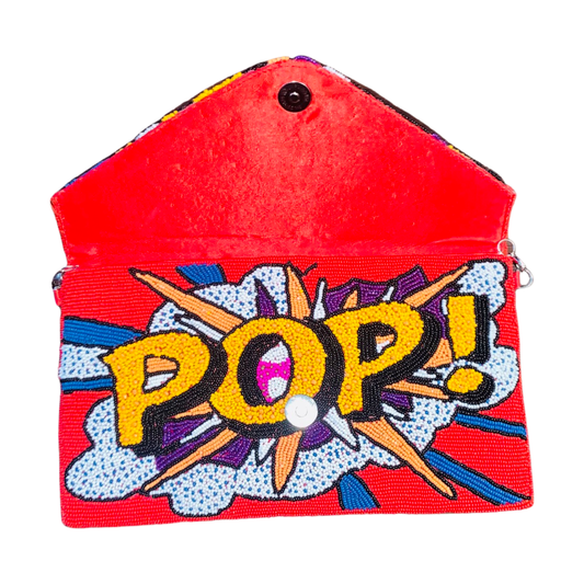 POP pop Art Envelope Clutch Purse