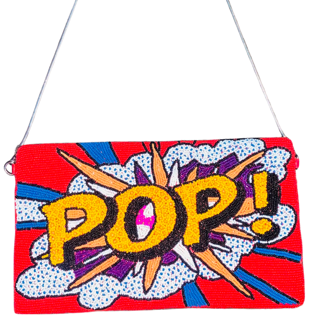 POP pop Art Envelope Clutch Purse